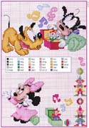 Schema punto croce Baby Pluto Pippo Minnie